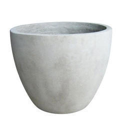 White Precast Concrete Pot