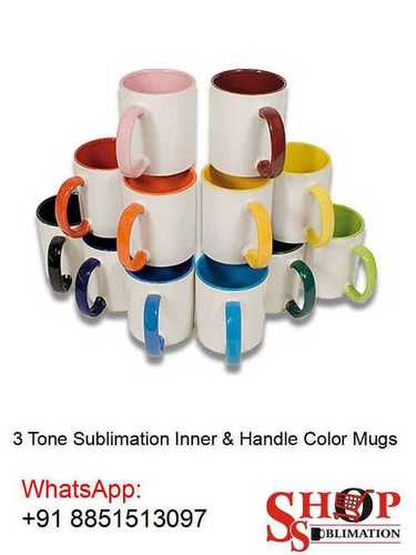 3 Tone Sublimation Inner Handle Color Mug