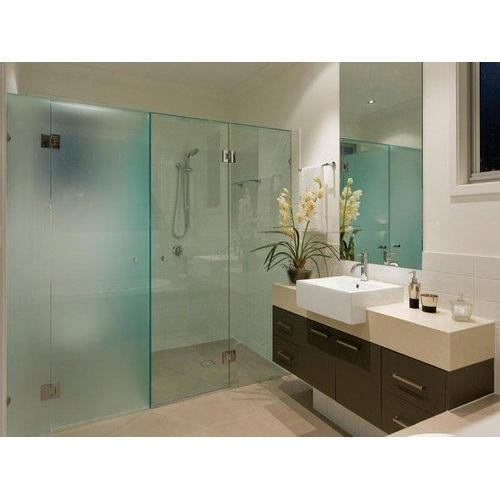 Handmade Transparent Bathroom Glass Partition