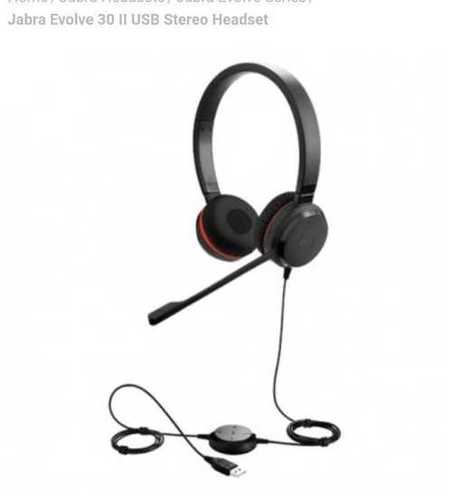 Jabra Evolve 30 II MS Duo USB Call Centre Headphones 3.5mm Jack