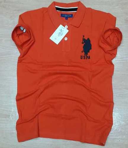 Red Branded Half Sleeves Polo T shirts