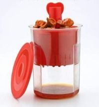 Red Color Plastic Pickle Container