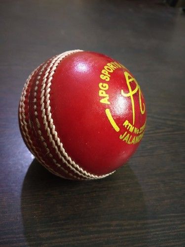 APG Alum Tanned Red Leather Cricket Ball (Kuldip Diamond)