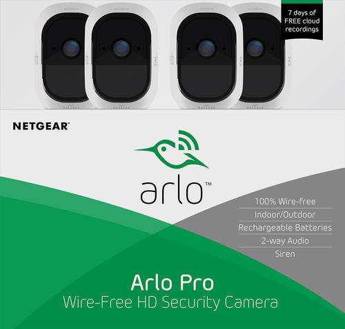 बेस स्टा के साथ Netgear Arlo Pro1080p Hd सिक्योरिटी 2 कैमरा किट