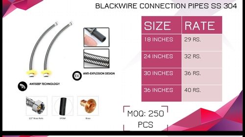 Stainless Steel Blackwire Connection Pipes Ss 304