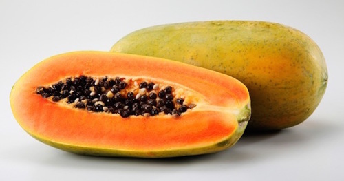 Yellowish Flesh A   Green Or Yellow Skin Natural Sweet Fresh Papaya