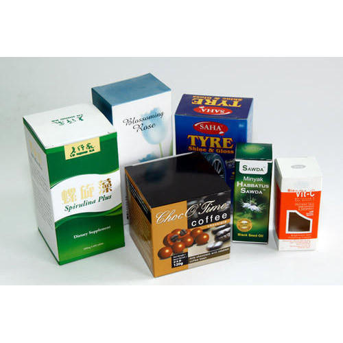 Black Printed Duplex Packaging Boxes