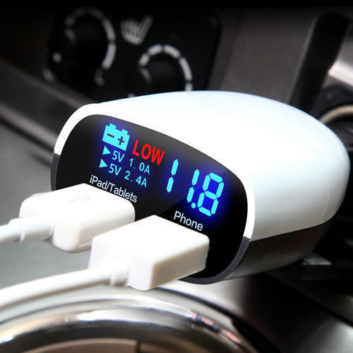 Car Dual USB Charger (LED Display)