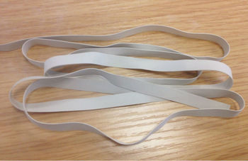 White Fine Finish Elastic Rubber Tapes