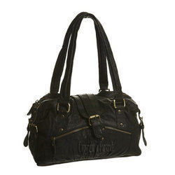 Black Durable Ladies Leather Handbags