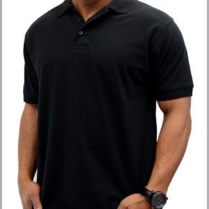 Cotton Men Half Sleeve T-Shirt - Black