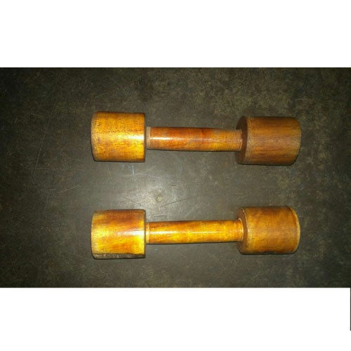 Musical Brown Wooden Dumbbell Body Material: Wood