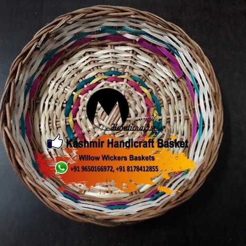 Handmade Round Willow Wicker Basket