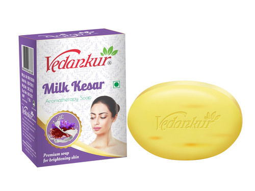 Milk Kesar Soap - Oval
