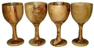 Antique Wine Wooden Glasses