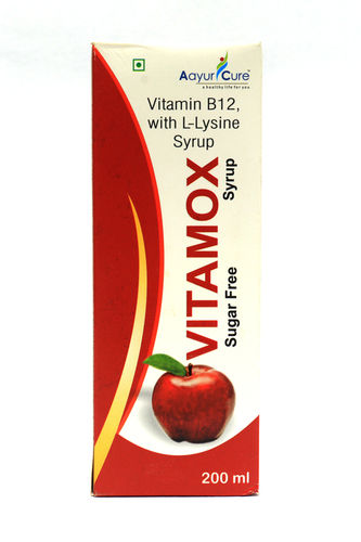 Ayurcure Vitamox Vitamin B12, With L-Lysine Syrup - 200ml