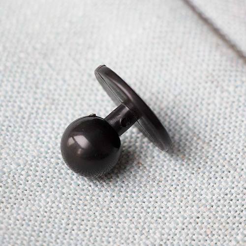 Black Plastic Chef Buttons