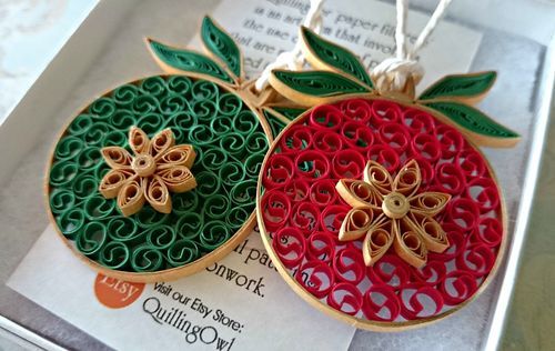 Paper Quilled Christmas Baubles