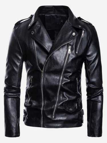 Motercycle Leather Jackets (Black) Tablets