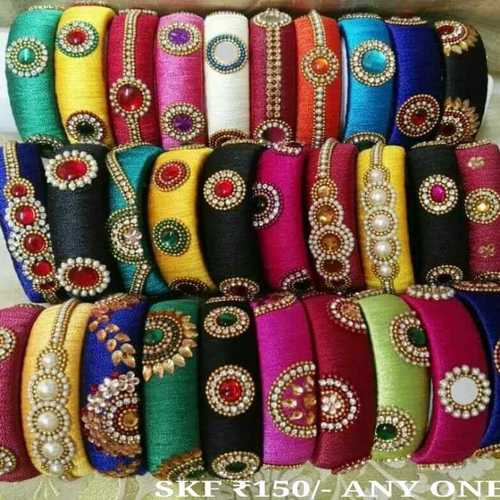 Designer Silk Thread Kada