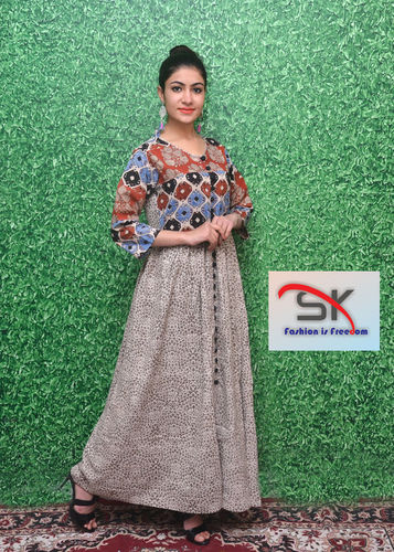 Long Kurti With Front Open With Buttons (SK Fashion)
