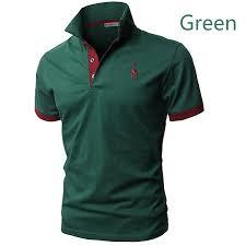 Mens Green Color Polo T Shirt
