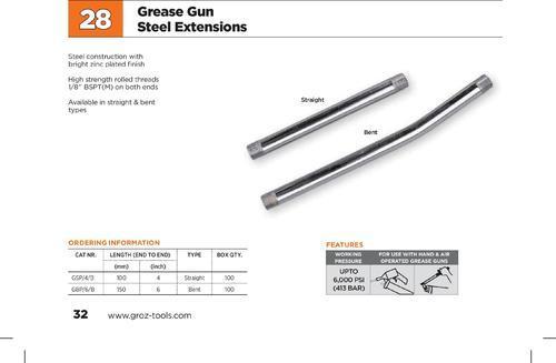 Grease Gun Steel Extensions