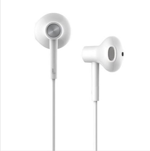 New Original Lenovo DP-20 Hi-Fi Dual Headphone Driver In-Ear Earphones with Microphone - 3.5 mm Connection, Black & White, 20-40000 Hz Frequency Range, Volume Control