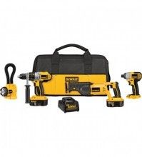 18V Cordless Combo Kit - 4-Tool Set With 2 Batteries (DEWALT)