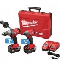 M18 Fuel Cordless Combo Kit With One-Key - 1, 2in Hammer Drill, Driver (Milwaukee)