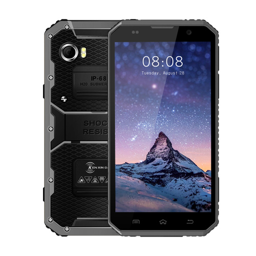 W 9 Proofings - 16GB Smartphone, 6.0" Full HD Display, Octa-Core 1.5GHz Processor, 8MP Camera, 4000mAh Battery, Android v6.0 with Update Option, Rugged Black Plus Grey Design
