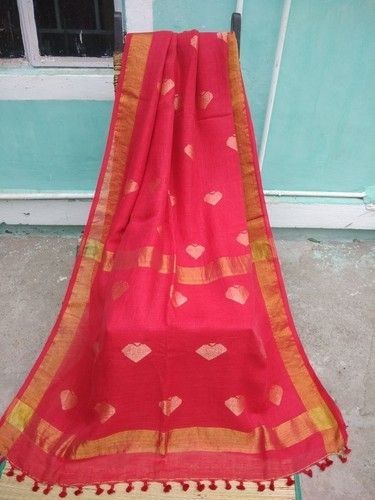 Printed Lilen Jamdani Saree