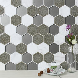 Commercial Hexagonal Glass Tiles