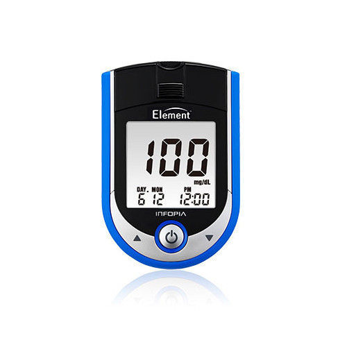 Diabetes Meter - Battery-Powered, Semi-Automatic, High Efficiency | Rectangular Design, 100% Accurate, Easy to Operate, Ideal for Patient Monitoring