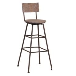 Iron Wooden Bar Chair