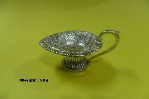 Decorative Silver Plated Diya