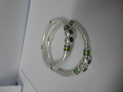 Ladies Silver Bangles