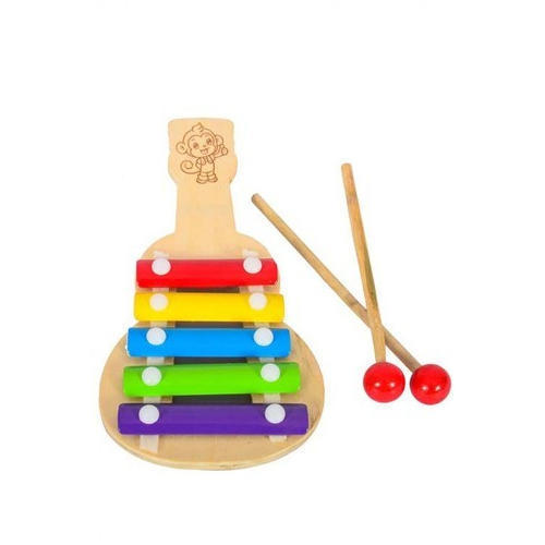 Guitar Shape Steel Drag Piano Musical Toy
