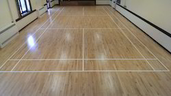 Wooden Badminton Court Flooring - High-Quality Wooden Construction, Custom Dimensions Available | Ideal for Indoor Sports, Durable and Stable Performance