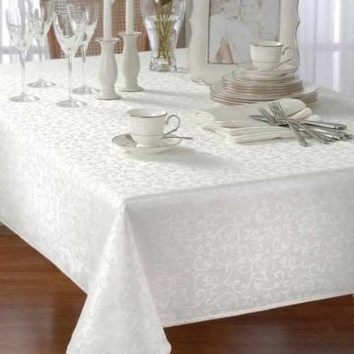 Plain White Linen Tablecloth Use: Hotel