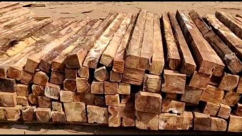 Rough Square Teak Wood Timber