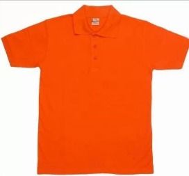Mens Orange Polo T Shirt