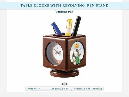 Pen Holder with Clock