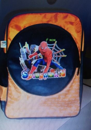 Orange Kids Printed School Backpack