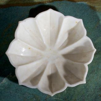 White Marble Lotus Bowl