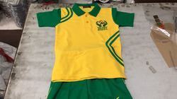 Green And Yellow Kids Uniform - Cotton Blend, Boys Size, Vibrant Colors | Anti UV, Breathable, Cool Dry, Quick Dry, No Fade, Dry Cleaning