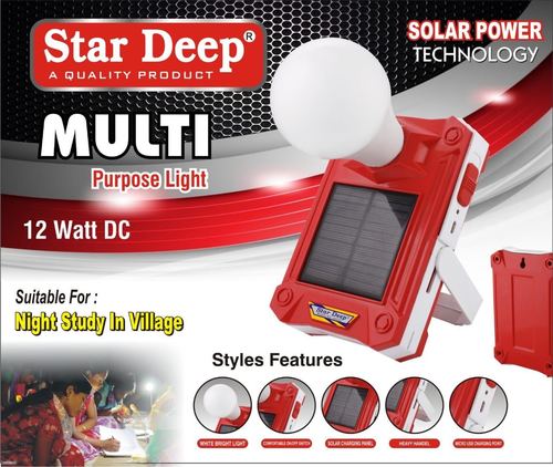 12 Watt Solar Bulb With Wall Hanging Hook