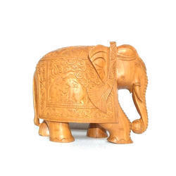 Wooden Elephant Statue Handicraft