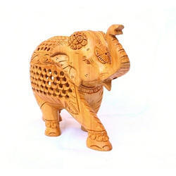 Black Wooden Handicraft Elephant Statue