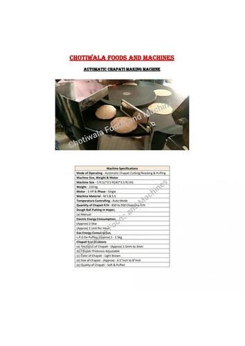 High Strength Chappati Maker Machine